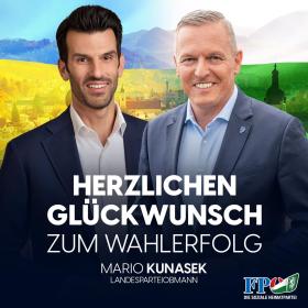 Gratulation an die FPÖ Niederösterreich zum historischen Erfolg