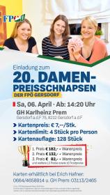 20. Damenpreisschnapsen