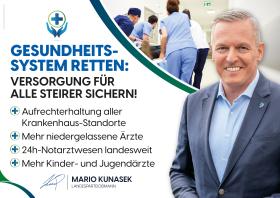 Gesundheitssystem retten – Versorgung für alle Steirer sichern!